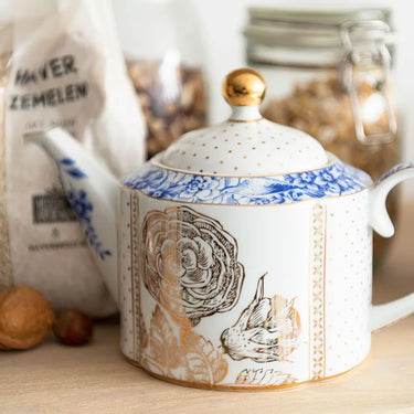 Teiera da Tè in Porcellana Decorata 900 ml Small White Royal – Pip Studio