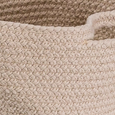 Cestino Portaoggetti Rotondo Ø 21 cm in Fibre Naturali Colore Beige