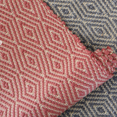 Tappeto Moderno 60x100 cm in Fibra Naturale e Iuta Colore Rosa - Provence