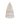 Candela Decorativa Albero di Natale in Vetro Colore Beige e Oro h 16 cm