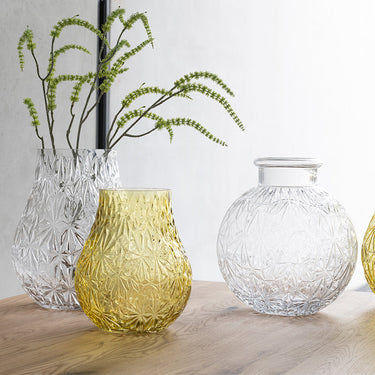 Vaso forma Sfera Taglio in Vetro Trasparente 22h cm - Viron.it
