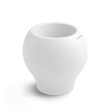 Cache pot Vera Lyxo bianco con forma tondeggiante decorativa da giardino