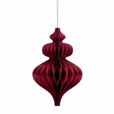 Decorazione Natalizia da Appendere in Carta Rosso Scuro 35 cm