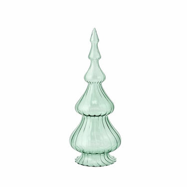 Albero decorativo di Natale in vetro verde dal design elegante