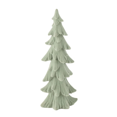 Decorazione Natalizia Albero di Natale Effetto Velluto Verde Chiaro