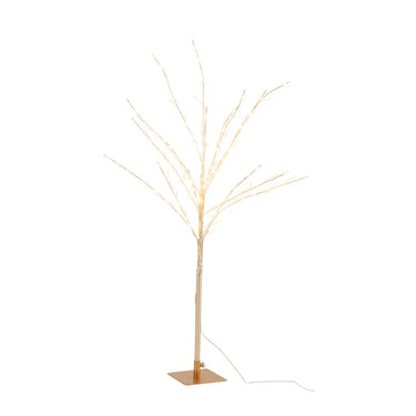 Albero Luminoso Decorativo con Led in Metallo Colore Oro