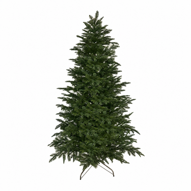 Albero di Natale preilluminato 180 cm con rami 100% PE e illuminazione LED bianco caldo in ambiente contemporaneo.