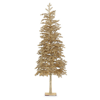 Albero di Natale Decorativo Brillante Colore Oro 160h cm - Aureon - Viron.it