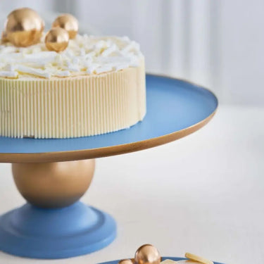 Alzatina per Dolci Ø 32 cm in Alluminio Azzurro e Oro Dot Delight - Pip Studio