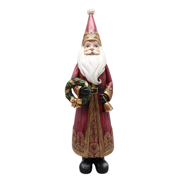 Statuina Decorativa Natalizia Babbo Natale Colore Rosso h 39 cm