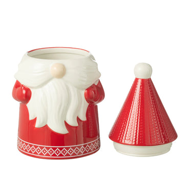 Barattolo per Biscotti Natalizio in Ceramica Babbo Natale