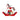 Base Albero Cavallo a Dondolo in Ceramica Bianco e Rosso