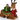 Base decorativa per albero di Natale con cervo marrone, pacco regalo e supporto centrale per il tronco dell'albero