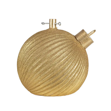 Base per Albero di Natale a Sfera Colore Oro Grande Glitterata h 46 cm - Viron