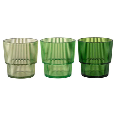 Set 6 Bicchieri Impilabili Acqua Colore Verde 300 ml Shade of Green - Villa D'Este