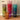 Bicchieri Infrangibili 45cl Set 6 Colori Assortiti con Decoro a Rilievo
