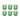 Set 6 Bicchieri Acqua in Vetro Colore Verde 34 cl Margaret – H&H
