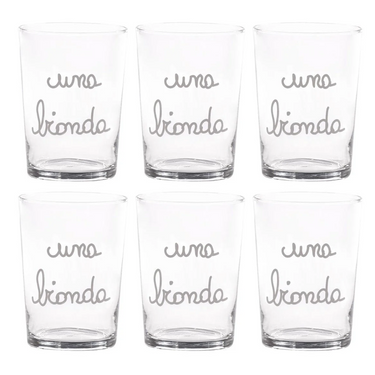 Set 6 Bicchieri da Birra 50 cl “Una Bionda”