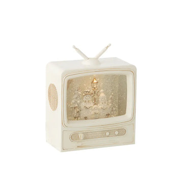 Boule De Neige Natalizia Televisione con Led Colore Bianco - Cosy Pampa
