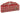 Calendario dell'Avvento in legno rosso stile vintage con cassettini apribili e scritte Merry Christmas.
