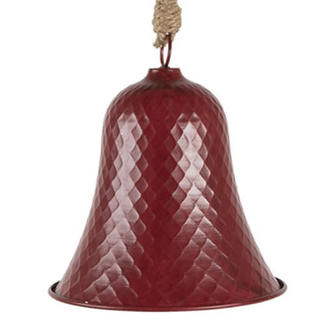 Decorazione di Natale Campanello da Appendere in Metallo Rosso