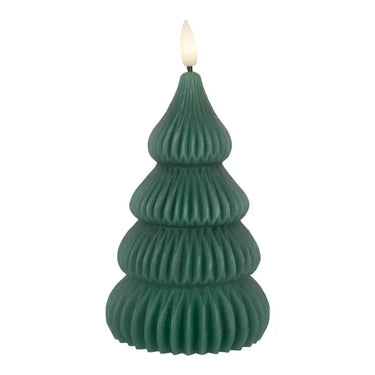 Candela Led Albero di Natale Stilizzato Colore Verde h 17 cm