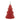Candela Led Albero di Natale Stilizzato Colore Rosso h 13 cm