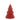 Candela Led Albero di Natale Stilizzato Colore Rosso h 13 cm