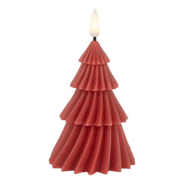 Candela Led Albero di Natale Stilizzato Colore Rosso h 13 cm