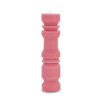 Candela Decorativa in Cera di Soia Colore Amarena h 23,5 cm