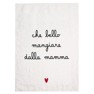 Canovaccio in Lino Stonewash Che Bello Mangiare Dalla Mamma- Simple Day