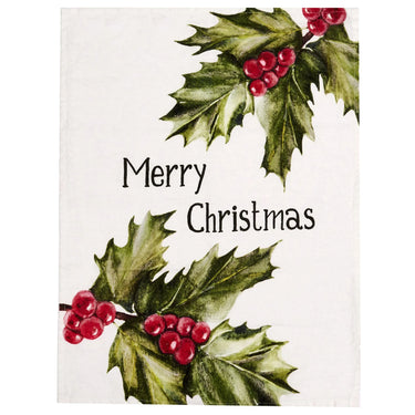 Canovaccio Natalizio in Lino Stonewash Merry Christmas Agrifoglio - Simple Day