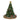 Decorazione natalizia carillon con albero verde, stella dorata e trenino