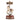 Carillon decorativo natalizio a forma di giostra con cavallo e base rossa