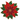 Tovaglietta decorativa in perline con fiore di Natale rosso, finiture dorate e foglie verdi