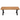 Tavolino basso rettangolare in legno naturale con design contemporaneo e base a X nera