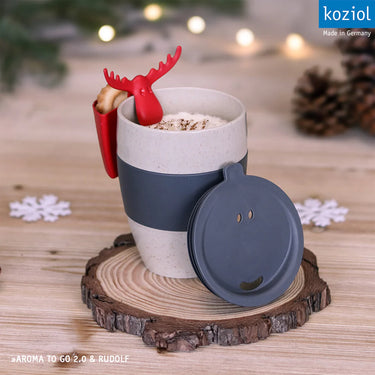 Infusore Colino Tazza e Bicchiere per Tè e Tisane Colore Rosso - RUDOLF Koziol