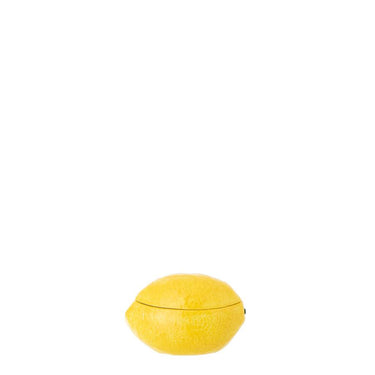 Barattolo decorativo in ceramica effetto limone con coperchio per cucina