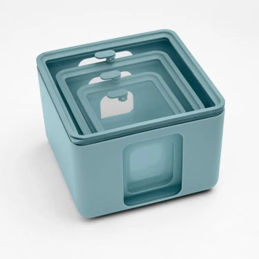 Contenitori per Alimenti 3 Scatole Colore Verde Acqua Peek Box Quadro - Blim