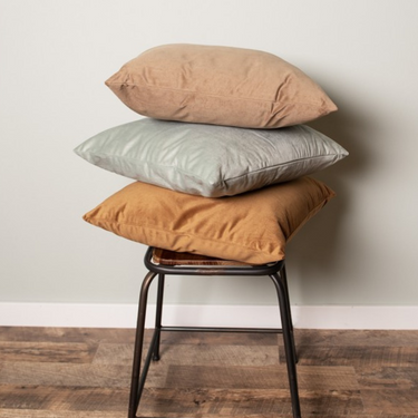 Federa Copricuscino Decorativo Effetto Velluto Colore Marrone 45x45