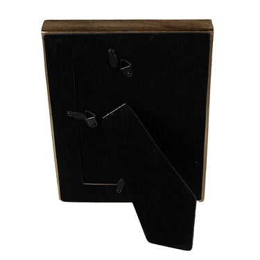 Cornice Portafoto Elegante da Tavolo e Parete in Resina Colore Nero e Oro