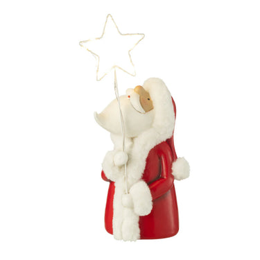 Decorazione Natalizia Luminosa Babbo Natale con Stella Led