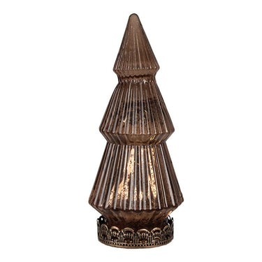 Lampada Led Decorativa Natalizia Albero di Natale Rame h 16 cm