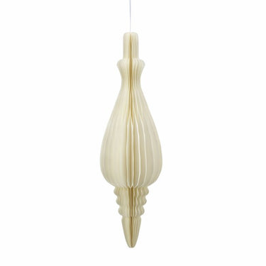Decorazione Natalizia da Appendere in Carta Avorio 50 cm