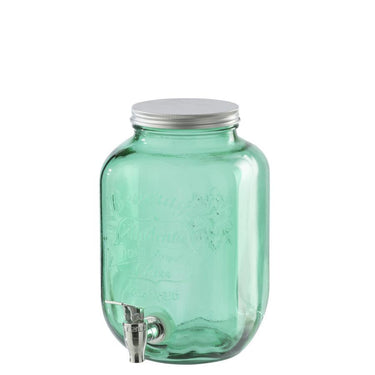 Barattolo in vetro con rubinetto per acqua aromatizzata e bevande 