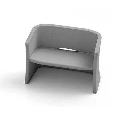 Divano 2 Posti da Esterno in Polietilene l 116 cm Colore Grigio Breeze – Lyxo