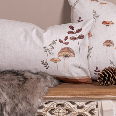 Fodera per Cuscino Decorativo Autunnale Fantasia Funghi 30x50 cm