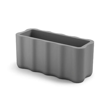 Fioriera da Esterno in Polietilene Colore Grigio h 40 cm Cassetta Nebula - Lyxo