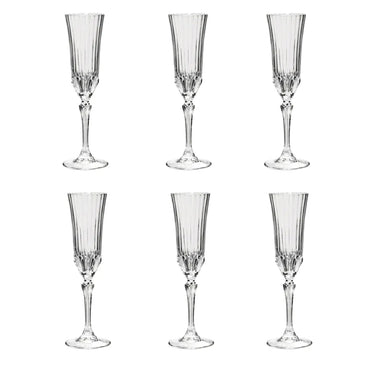 Set 6 Flute per Champagne in Vetro Cristallino 18 cl Adagio - RCR