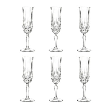 Set 6 Flute per Spumante in Cristallo 13 cl Opera - RCR
